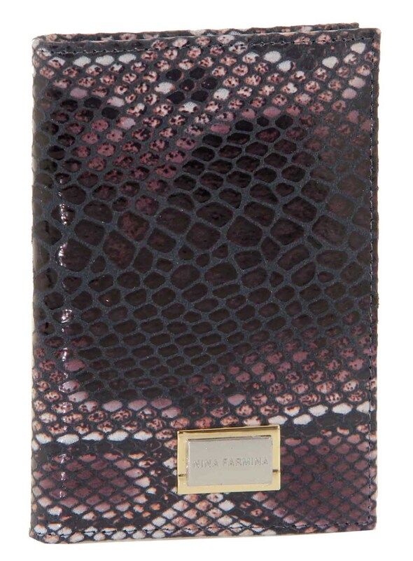 Leather passport cover Nina Farmina 9286-040