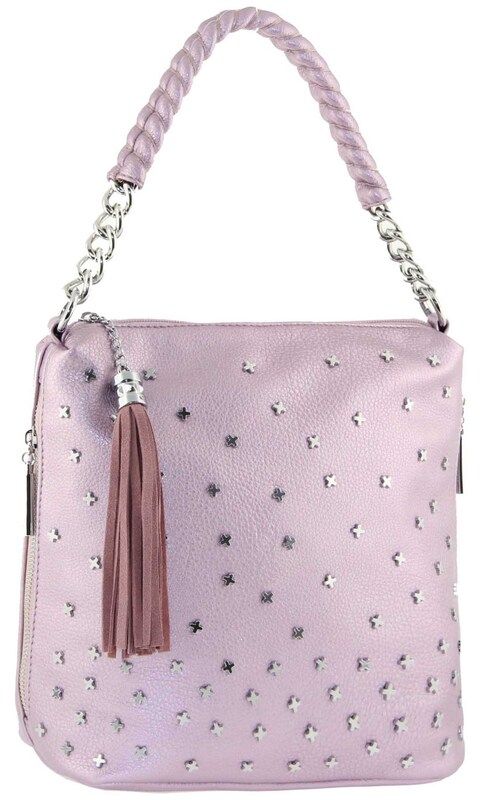 Women's pink bag with stones B.Oalengi W 8599